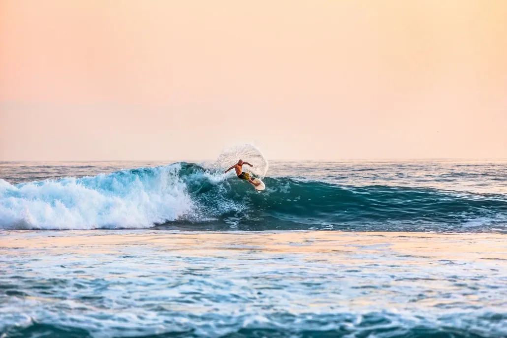 Sunset session Maldives surf season