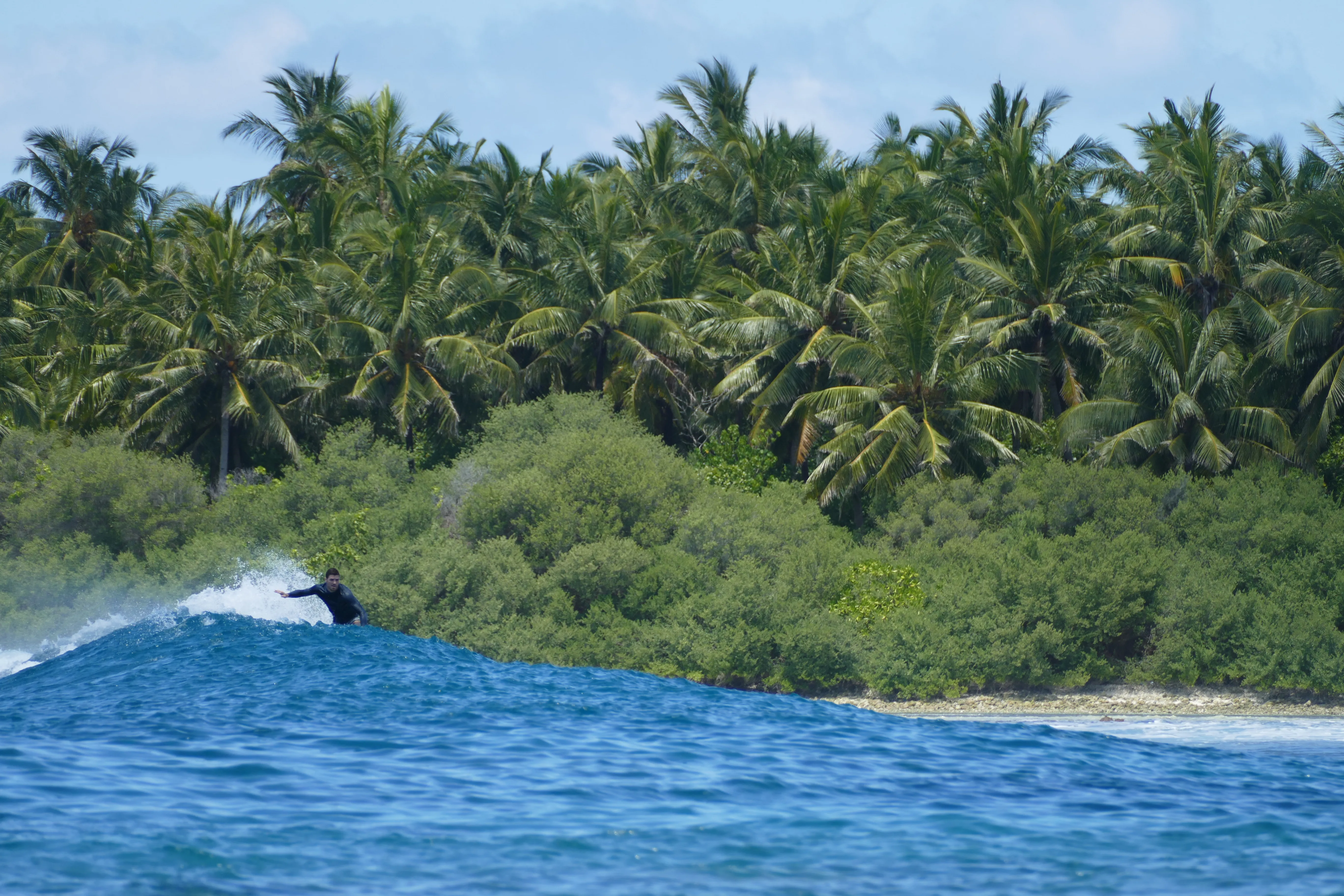 Private surf coaching in empty waves.